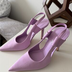 Zara Lilac Slingback Heels